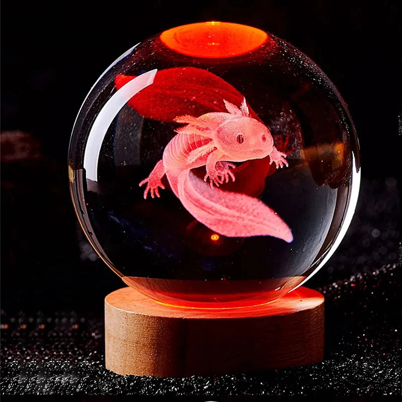 3D Axolotl Crystal Ball