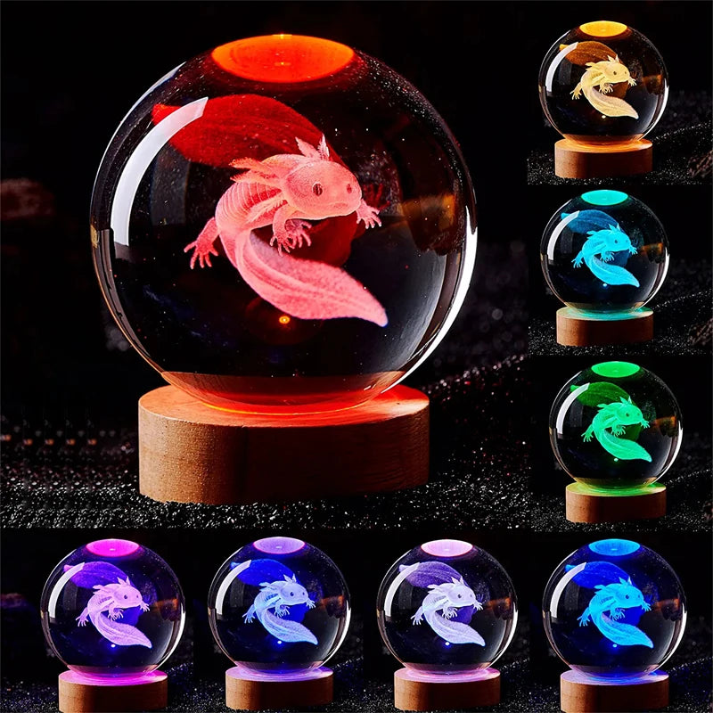 3D Axolotl Crystal Ball