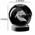 3D Axolotl Crystal Ball