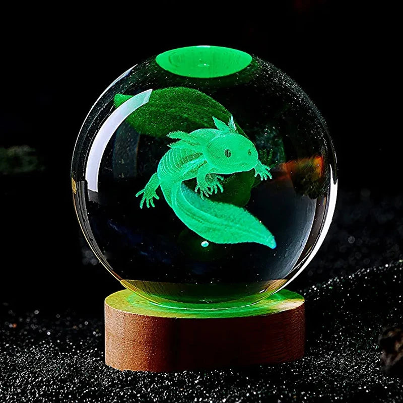3D Axolotl Crystal Ball