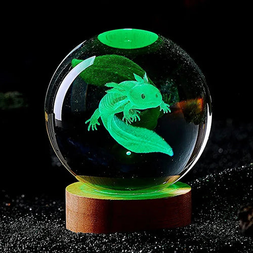 3D Axolotl Crystal Ball